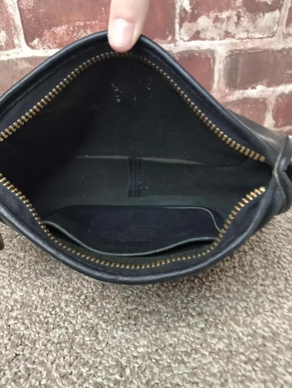 Coach Vintage Companion Crossbody 9300 Leather Shoulder Bag Black Purse - Picture 4 of 9